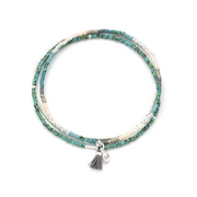 Chromacolour Miyuki Bracelet - Trio Turquoise Multi/Silver by Scout