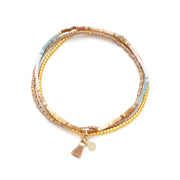 Chromacolour Miyuki Bracelet - Trio Desert Multi/Gold by Scout