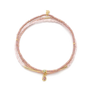 Tonal Chromocolour Miyuki Bracelet Trio - Blush/Gold by Scout
