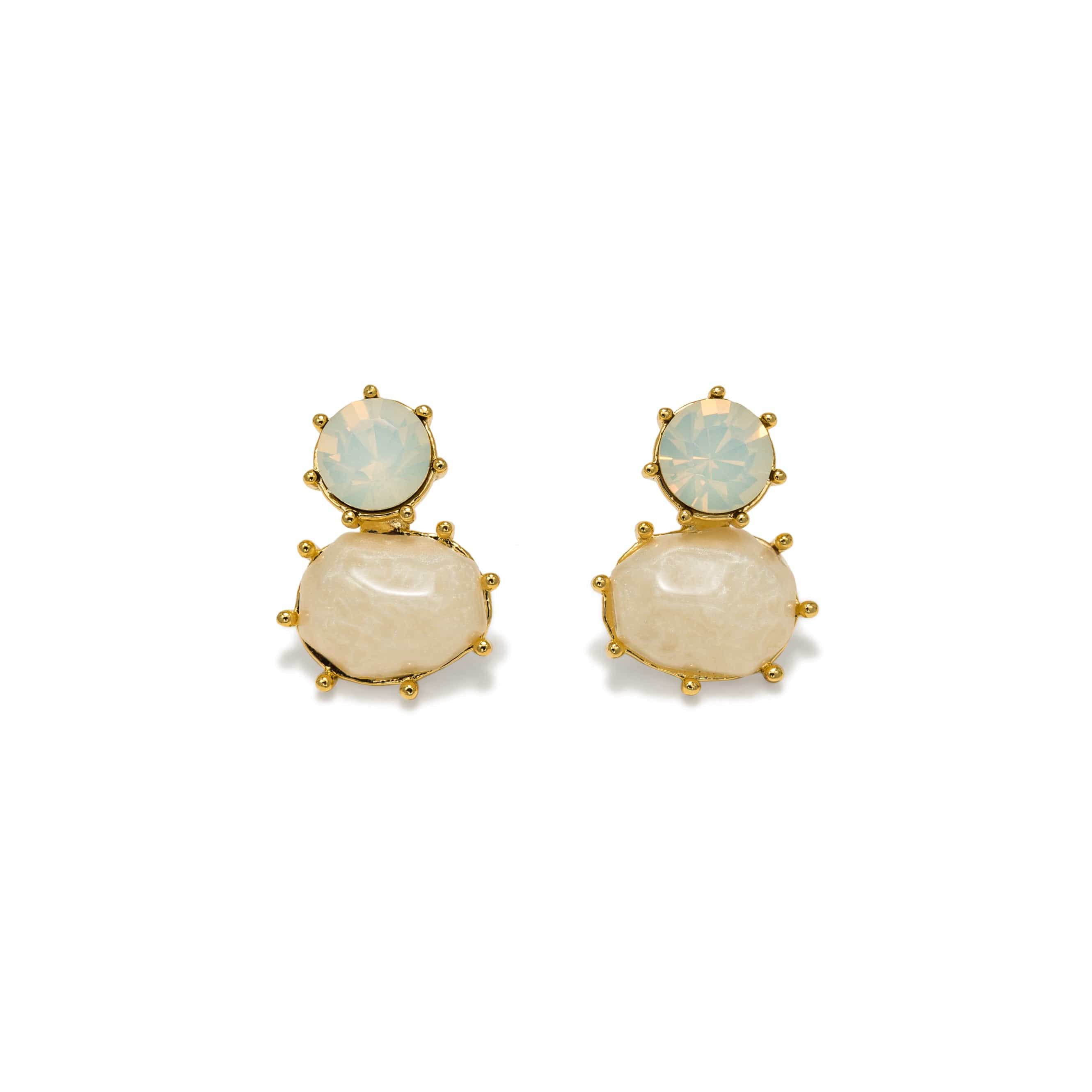 Marbelle Stud Earrings White by Lover's Tempo