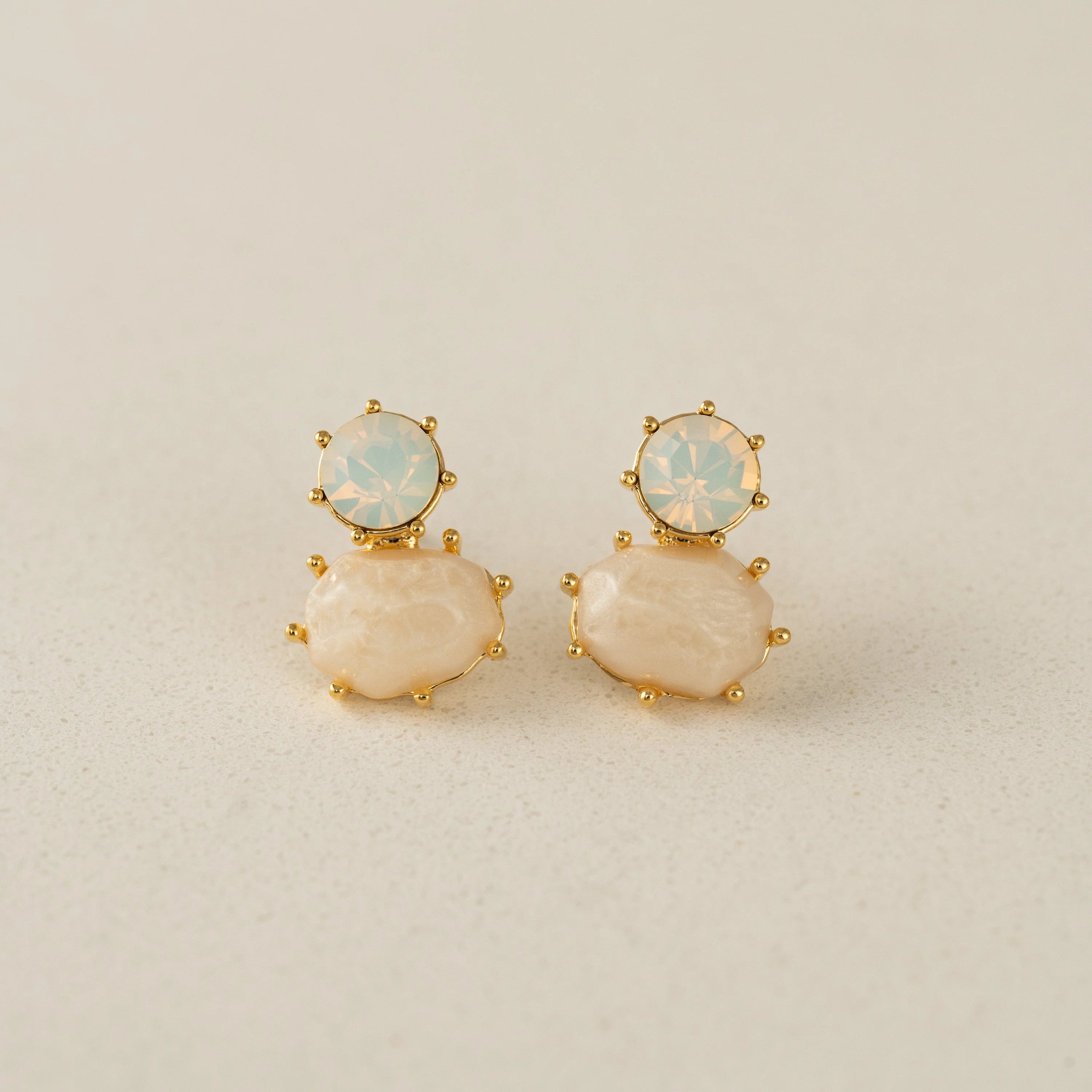 Marbelle Stud Earrings White by Lover's Tempo