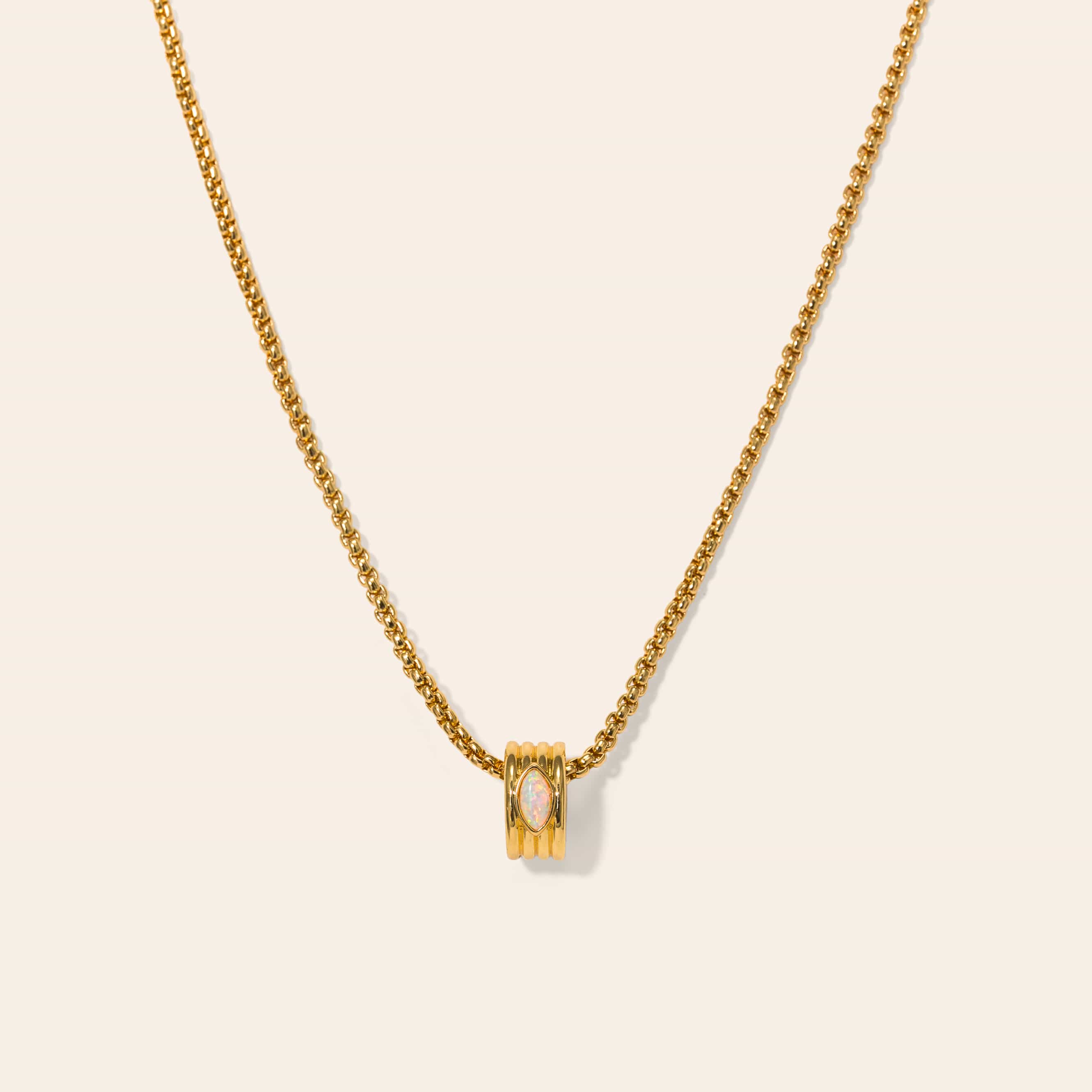Marquise Groove Necklace in Opal Gold by Lover's Tempo