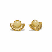 Moonpetal Stud Earrings in Yellow by Lover's Tempo