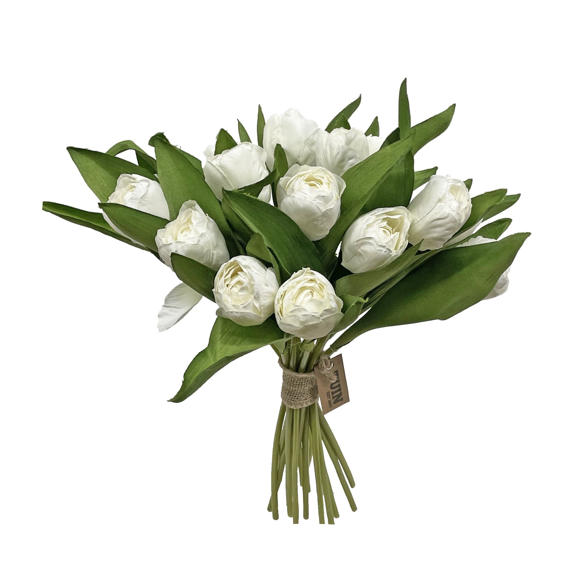 White Tulip Bundle 14"