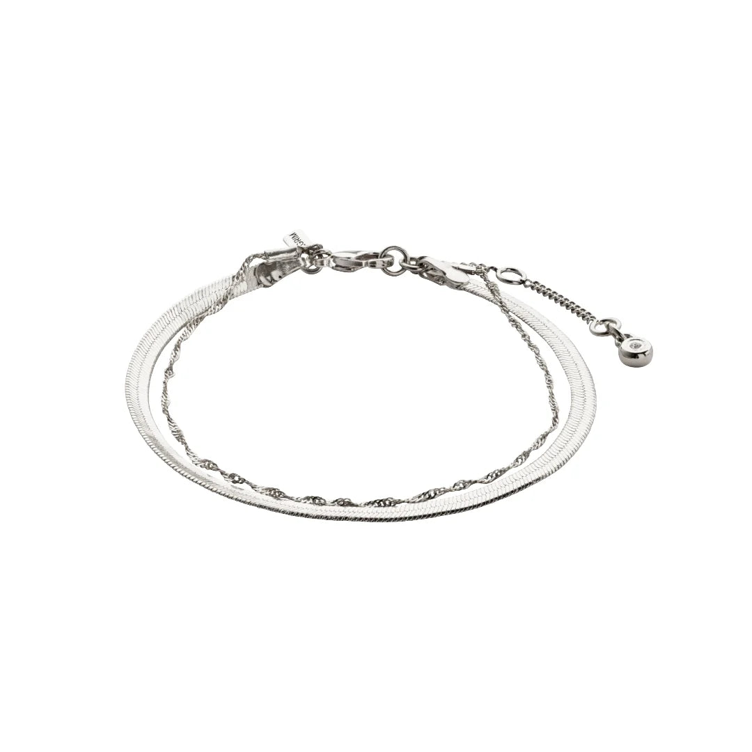 EA 2-in-1 Bracelet inSilver by Pilgrim