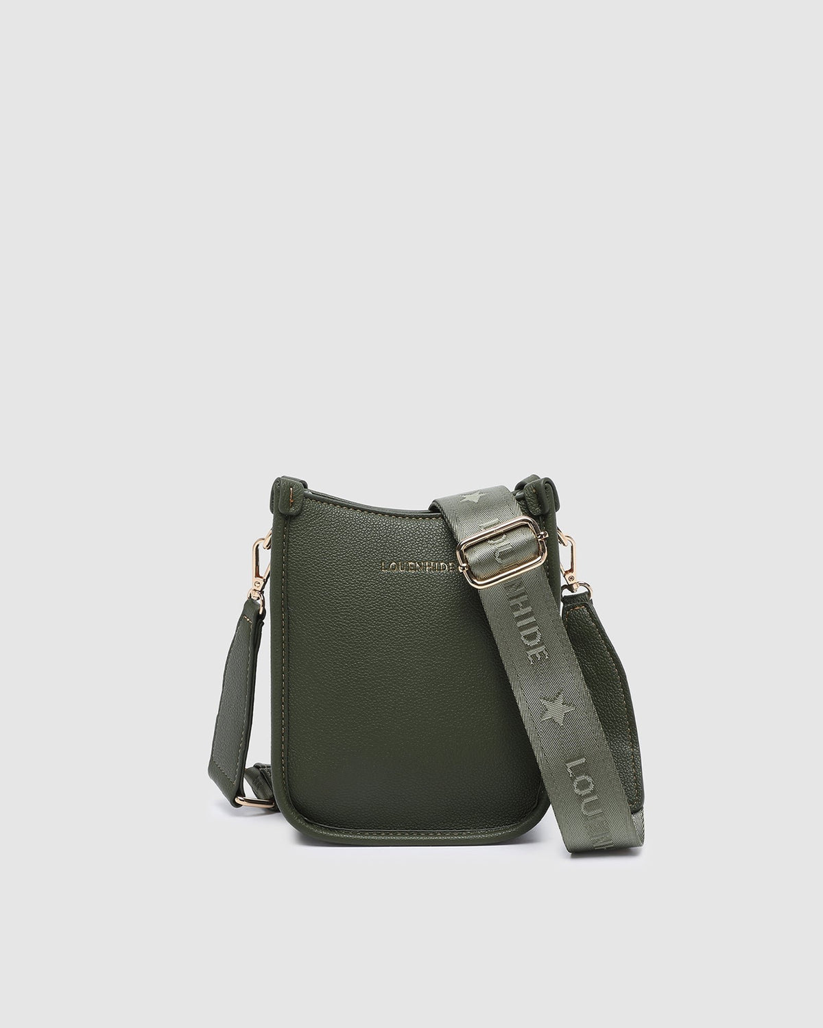 Parker Logo Crossbody Bag Olive by Louenhide