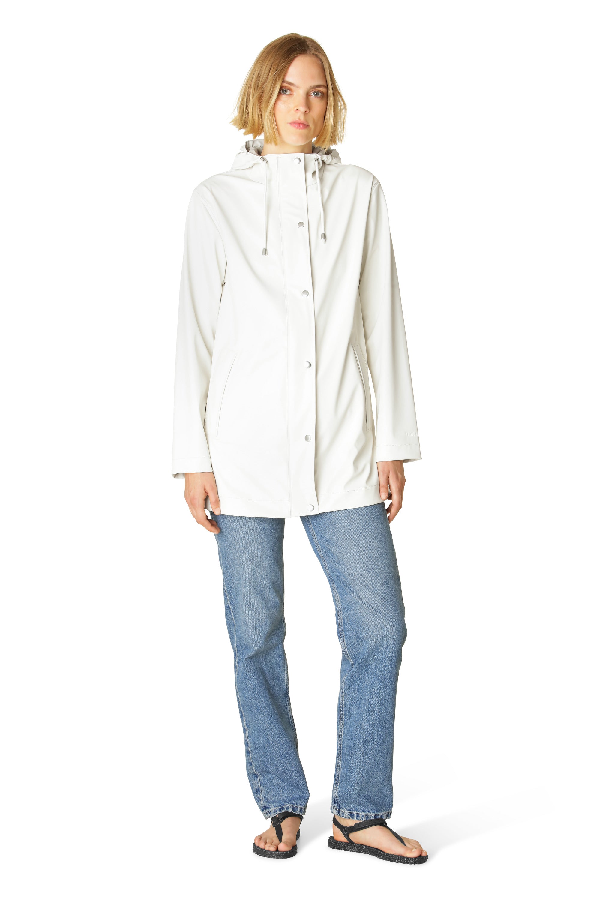 Short Rain Jacket in Milk Creme by Ilse Jacobsen