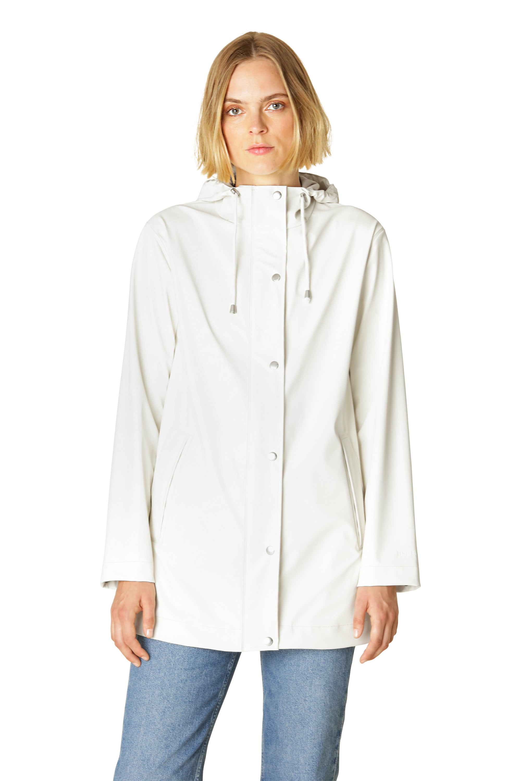 Short Rain Jacket in Milk Creme by Ilse Jacobsen