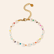 Waterproof Rainbow Pearl Bracelet by Lover's Tempo