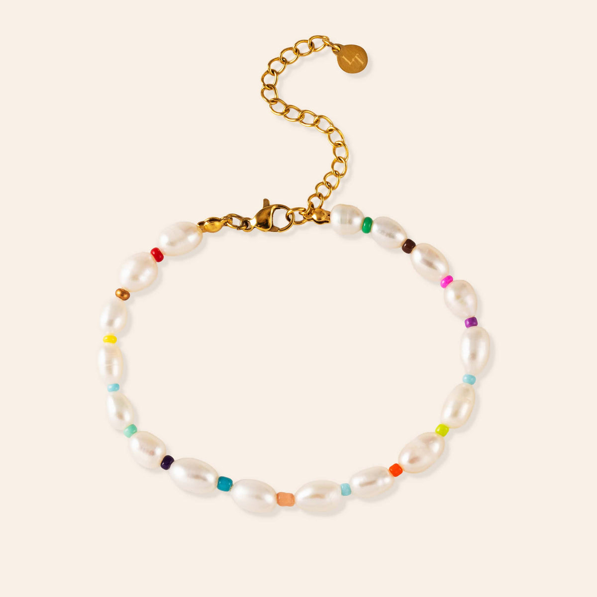 Waterproof Rainbow Pearl Bracelet by Lover's Tempo
