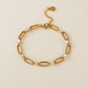 Waterproof Riva U-Link Bracelet Gold by Lover's Tempo