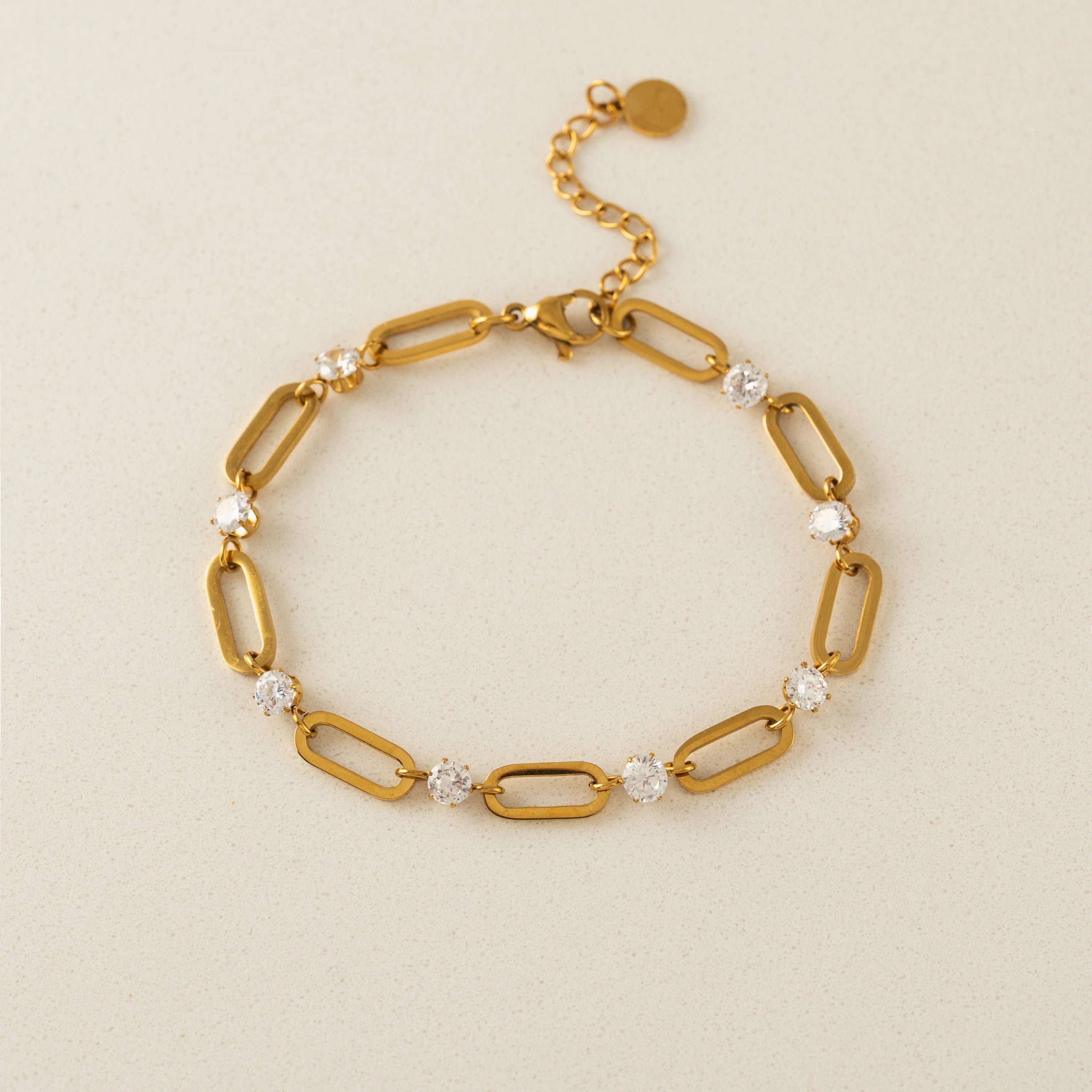 Waterproof Riva U-Link Bracelet Gold by Lover's Tempo