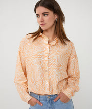 Elastic Waist Blouse in Waves Print by Esqualo