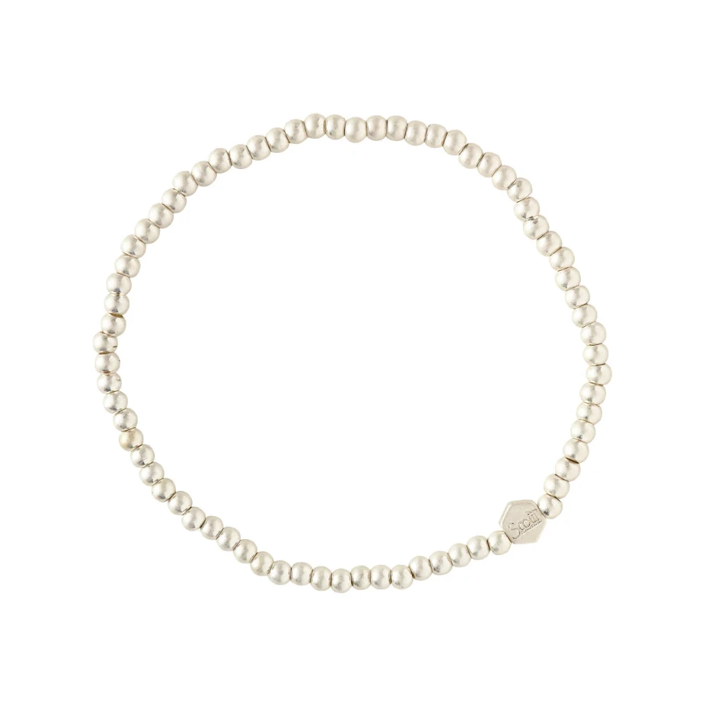 Ball Beads Silver Mini Metal Stacking Bracelet by Scout