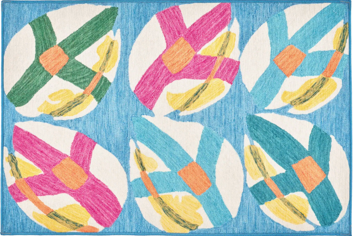 Dash & Albert Machine Washable Lily Pad 3x5