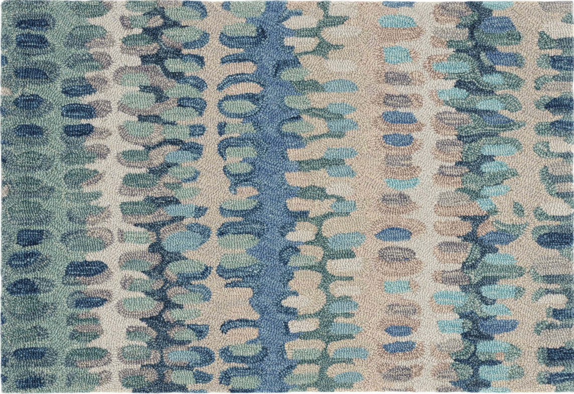 Dash & Albert Wool Rug in Paint Chip Blue 2x3