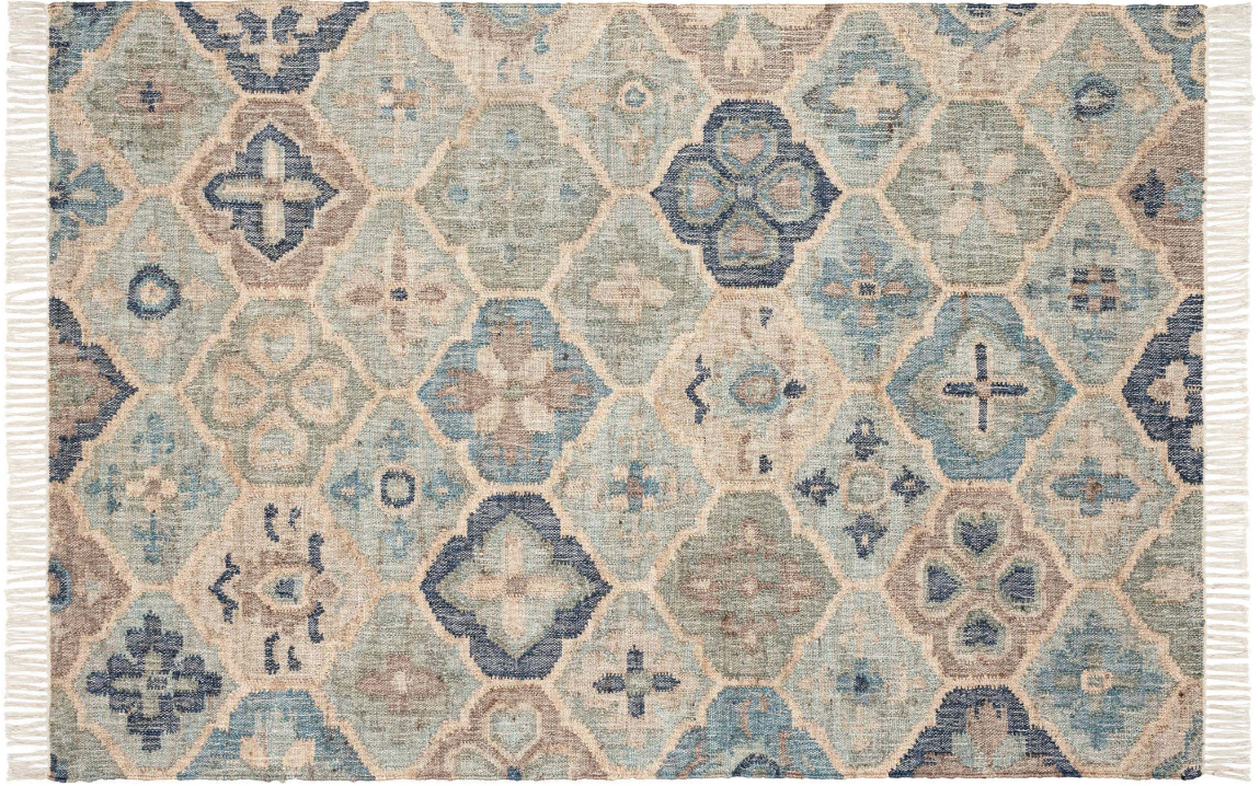 Dash & Albert Jute Pali Blue Rug 2'x3'