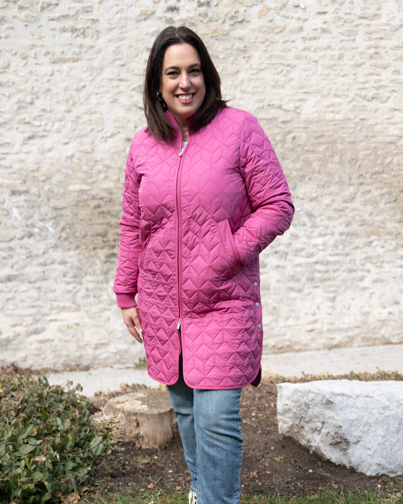 Quilt Jacket in Magenta by Ilse Jacobsen