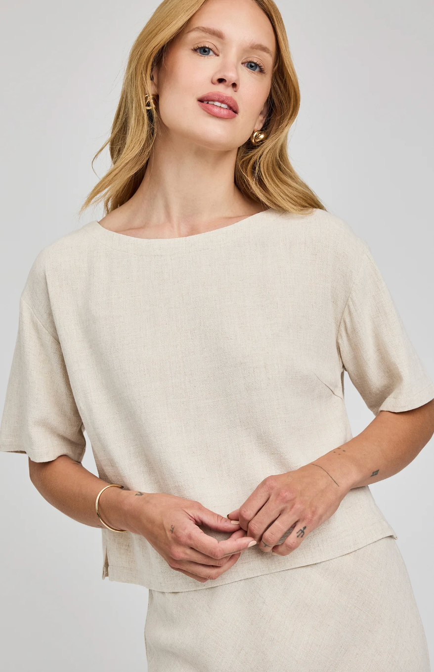 Gemini T-Shirt in Linen by Gentle Fawn
