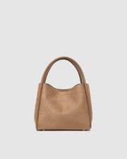 Steffie Suede Mini Tote Bag in Honey by Louenhide