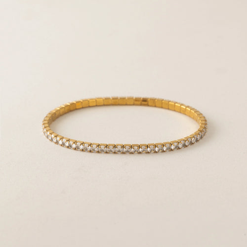 Stretch Tennis Gold Waterproof Bracelet by Lover's Tempo