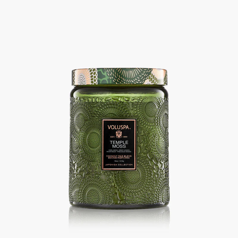 18oz Large Jar Candle in Temple Moss by Voluspa
