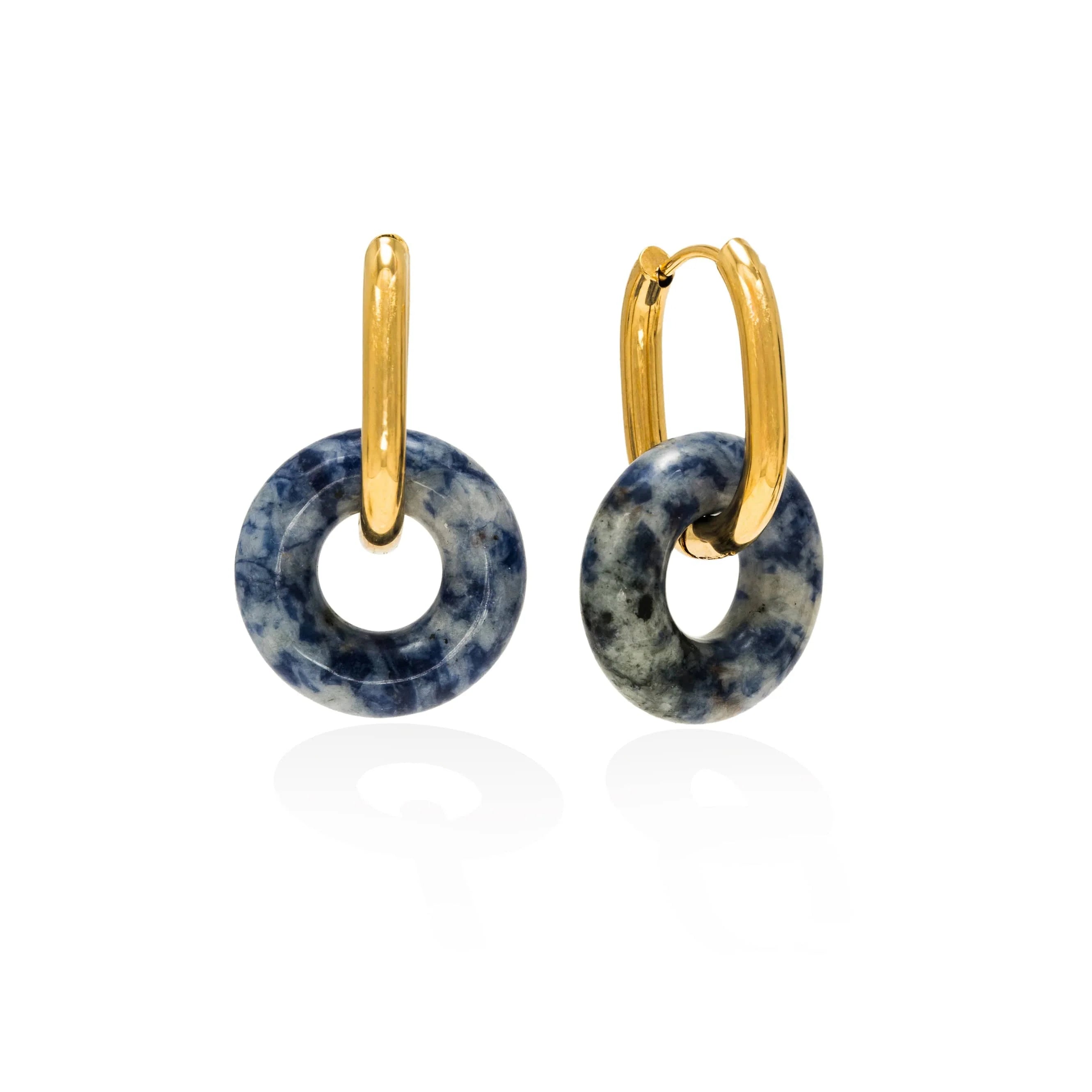 Thames Hoop Blue Waterproof Earrings by Lover's Tempo