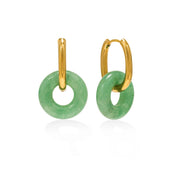 Thames Hoop Mint Waterproof Earrings