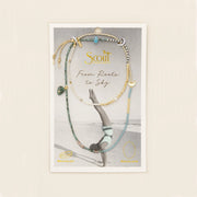 Mixed Media Wrap Bracelet/Necklace - Transformation/African Turquoise by Scout