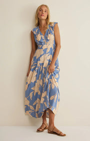 Malene Bloom Floral Maxi Dress in Lake Blue by Z Supply