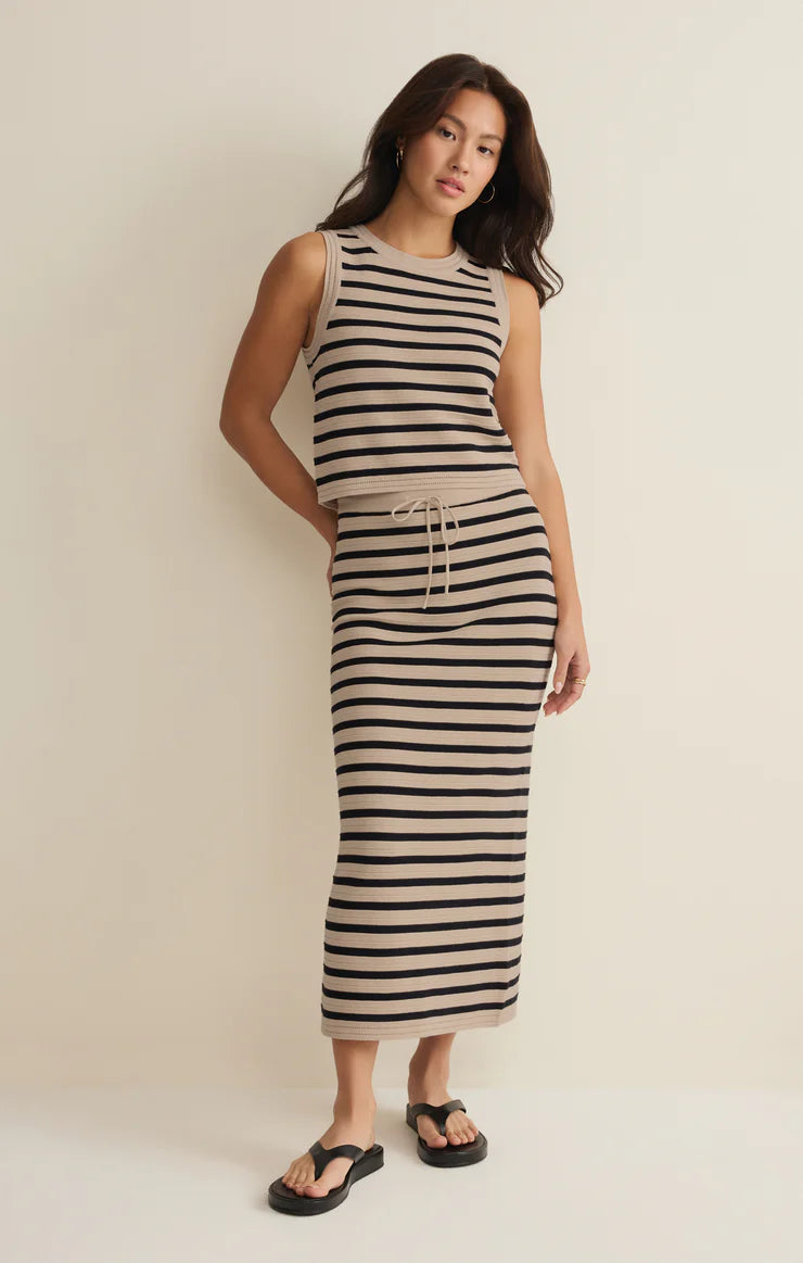 Emori Striped Skirt in Natural by Z Supply