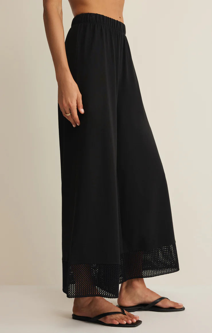 Banyan Crochet Pant in Black by Z Supply