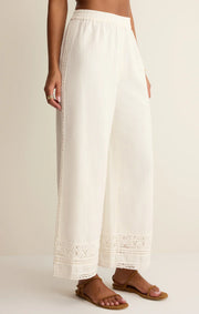 Scout Embroidered Pant in White by Z Supply.