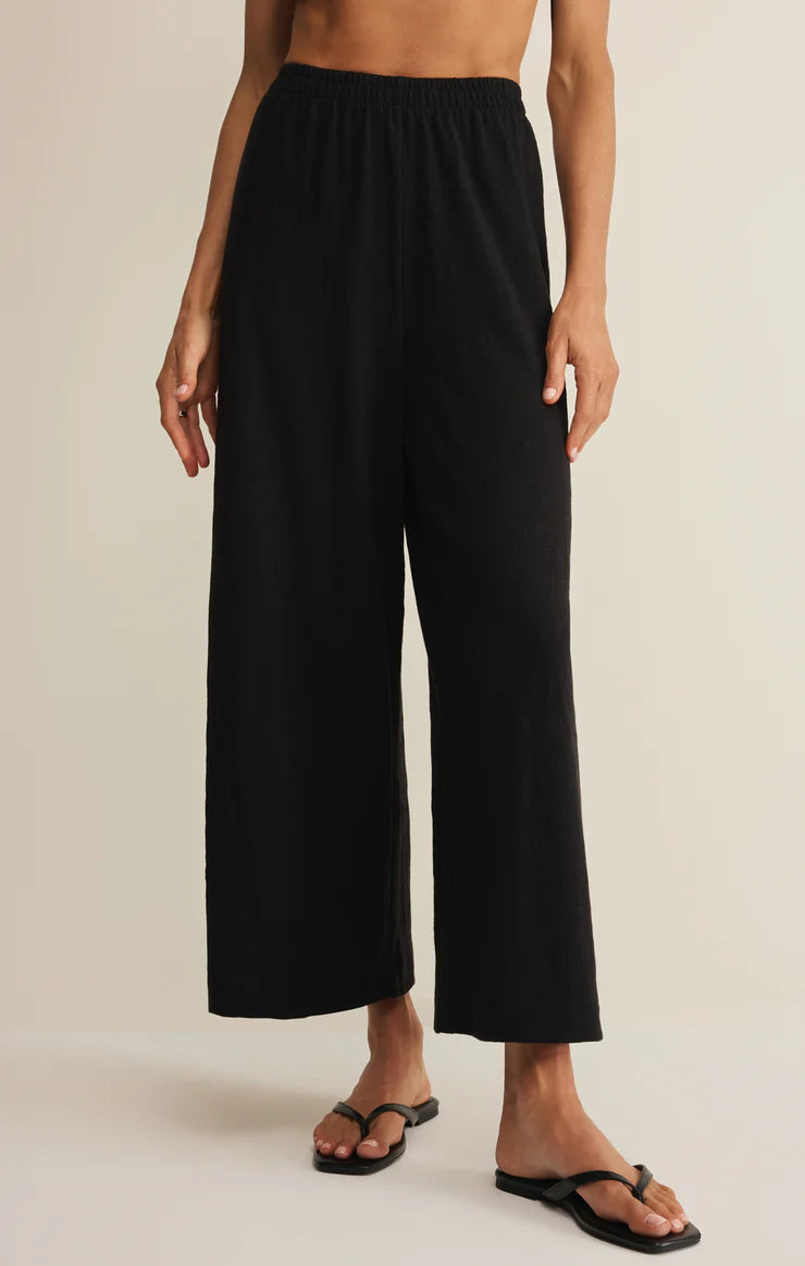 Scout Textured Slub Pant in Black by Z Supply