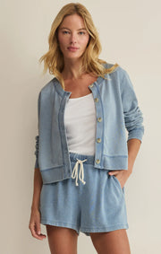Daily Knit Denim Cardigan in Ocean Air Indigo by Z Supply