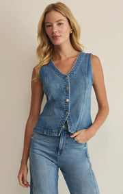 Porto Denim Vest in Eternity Blue by Z Supply