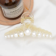 Large Elegant Pearl Acrylic Hair Claw Clip