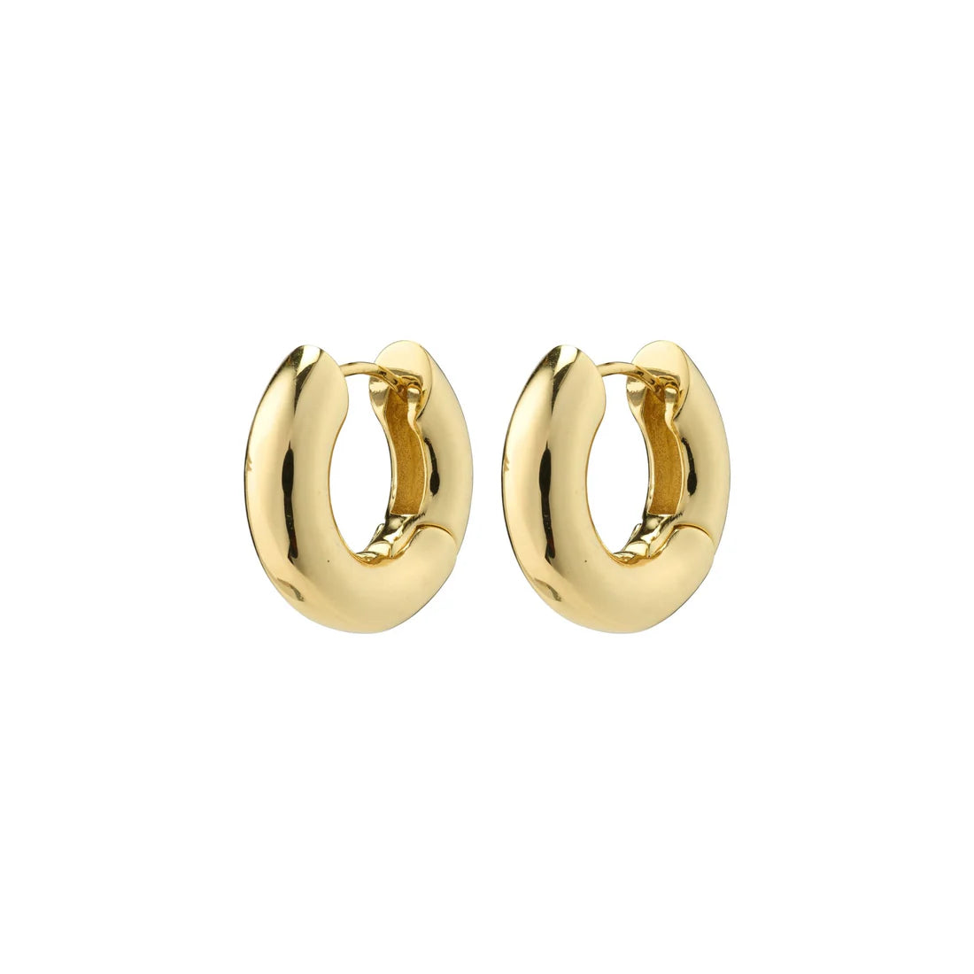 Aica Chunky Hoop Earrings in Gold by Pilgrim