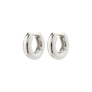Aica Chunky Hoops in Silver by Pilgrim