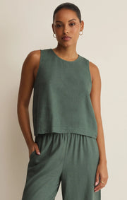 Sloane Linen Top in Everglade by Z Supply