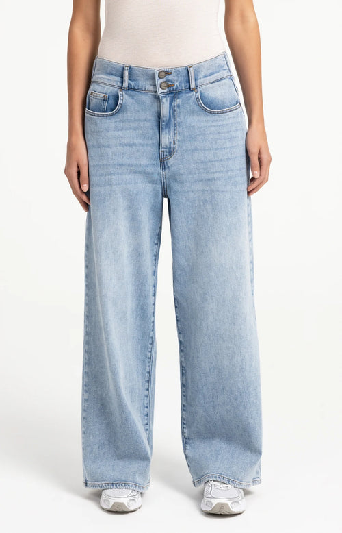Loose Fit Denim Pant in Light Blue by YAYA