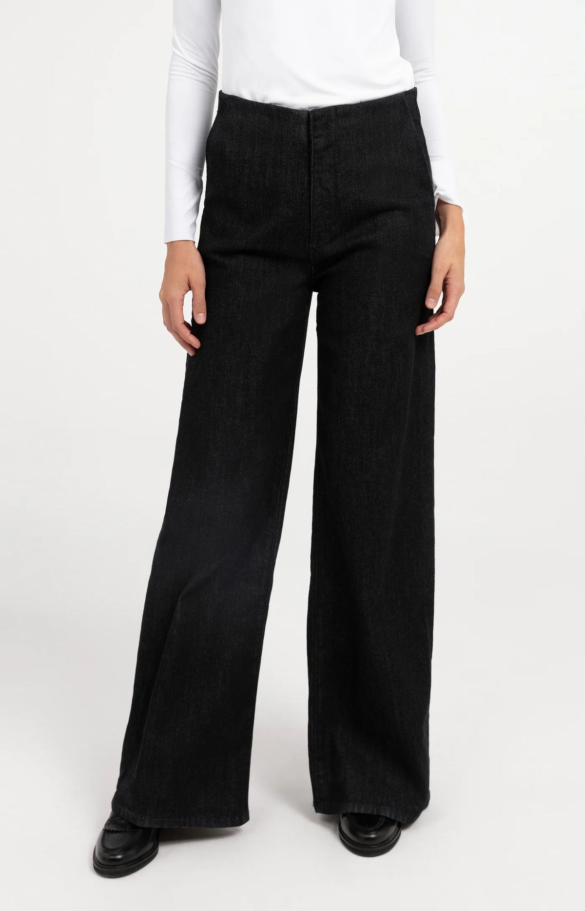 High Waist Denim in Black by YAYA
