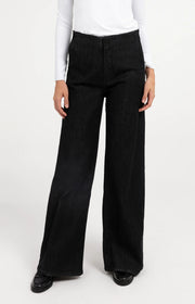 High Waist Denim in Black by YAYA