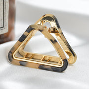 French Minimalist Triangle Tortoise Claw Clip