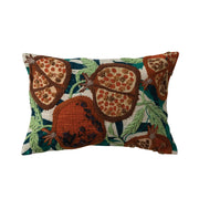 Lumbar Pillow With Pomegranates & French Knots