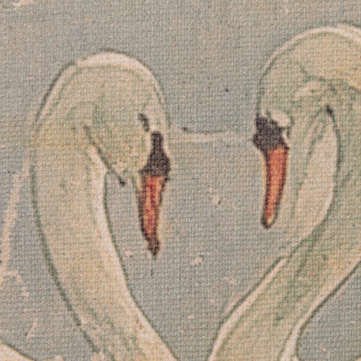 Wood & Canvas Scroll Wall Decor With Swans
