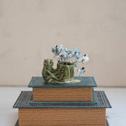 Frog With Flower Vase & Match Holder