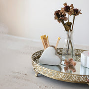 Stoneware Heart Shaped Match Holder