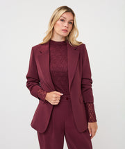 Blazer With 3/4 Sleeves in Merlot by Esqualo