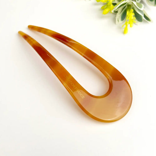 Simple Coffee-Coloured U-Shaped Hairpin
